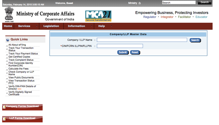 Company Registration Status MCA