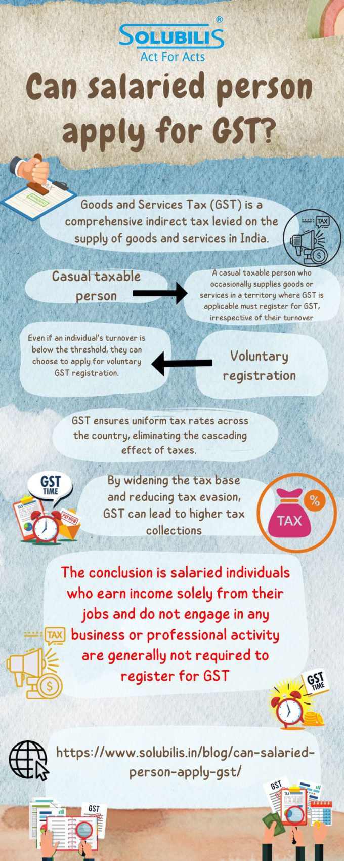 Can salaried person apply for GST?