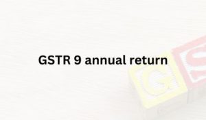 GSTR 9 annual return