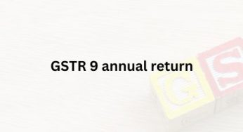 GSTR 9 annual return